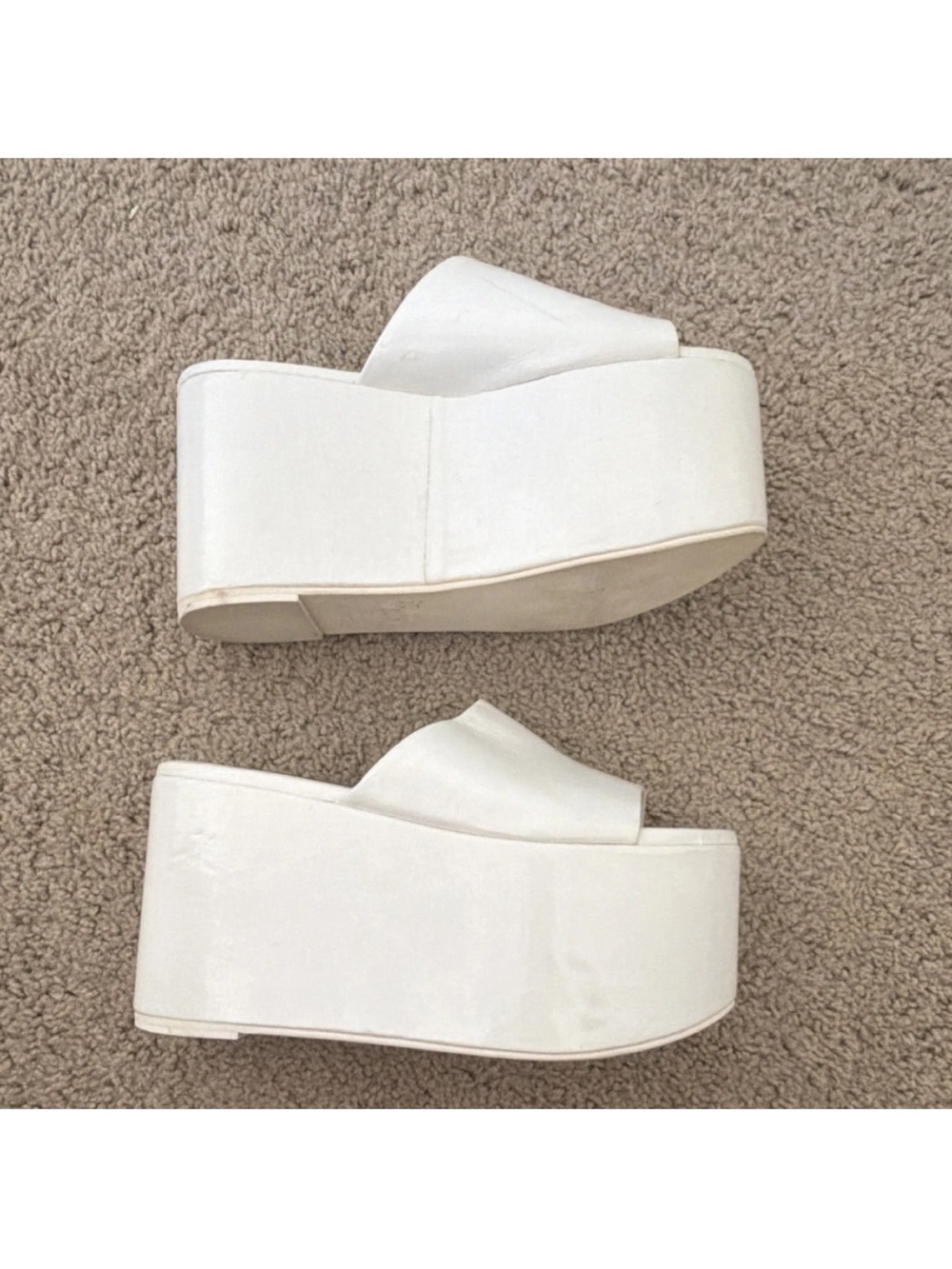 Simon Miller White Platform Slide Sandals - Picture 2 of 5